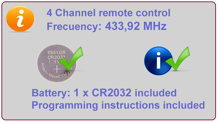 Faac XT2 433 SL remote control